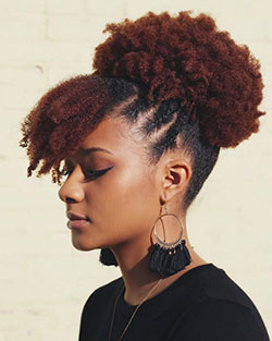 Peinar el cabello natural: Cabello con textura afro,  peinado mohicano,  Peinados Trenzados,  Cuidado del cabello  