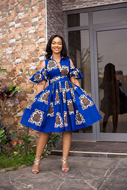 Vestidos africanos azules cortos: vestidos africanos,  paño kente,  Vestido estampado,  Ideas de vestidos shweshwe  