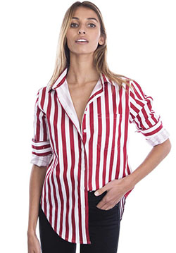Ideas lindas del vestido rayado rojo y blanco: Camisa sin mangas,  camisas,  Blusa blanca  