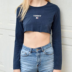 Bonitos tops cortos de Tommy Hilfiger para niñas: top corto,  tommy hilfiger,  Camisetas Tommy Hilfiger  