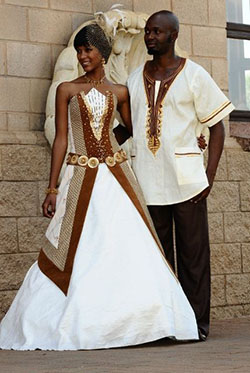 Ideas de vestidos de novia de pareja africana 2019: Vestido de novia,  trajes de boda africanos  