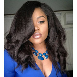 Ideas casuales de negocios para cabello negro.: Peluca de encaje,  Cabello con textura afro,  corte bob,  Pelo largo,  Cuidado del cabello  
