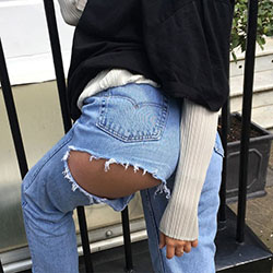 Ideas de atuendos con jeans rasgados a tope: Pantalones rasgados  