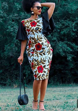 Estilos de vestidos cortos de Ankara para mujeres: vestidos africanos,  camarones asos,  vestido largo,  Vestido Corto Ankara  