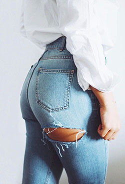 Skinny Butt Jeans Ideas de jeans rasgados: Pantalones ajustados,  Vaqueros de mamá  