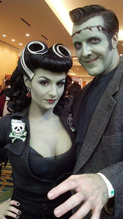 Los disfraces de Halloween de la pareja Frankenstein más admirada de Londres: disfraz de Halloween  