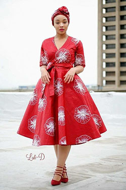 Elegantes vestidos rojos Xhosa Makoti Shweshwe: vestidos africanos,  Envoltura,  Vestidos Shweshwe  