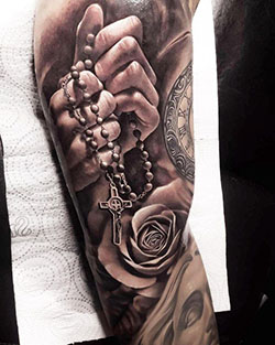 Diseños de tatuajes católicos católicos romanos: tatuaje de manga,  Ideas de tatuajes,  Tatuador,  Tatuajes Religiosos  