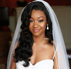 Peinados para bodas con cabello de longitud media: Vestido de novia,  Pelo largo,  Ideas de peinado,  Maquilladora,  peinados de boda africanos  
