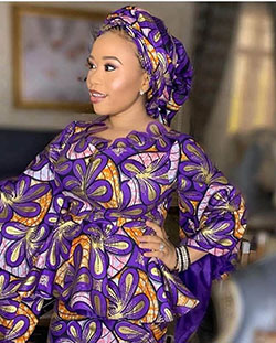 Estilos de blusa Ankara morada de tendencia para niñas: vestidos africanos,  camarones asos,  vestido largo,  traje folklórico,  Atuendos Ankara  