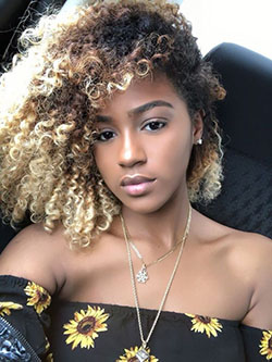pelo corto y rizado para mujeres negras: Cabello con textura afro,  trenzas de ganchillo,  trenzas de caja,  Pelo corto y rizado  