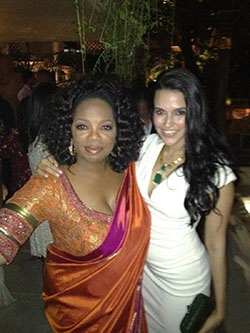 Oprah Winfrey en sari: Oprah Winfrey,  Falla del amor,  celebridades de hollywood en sari  