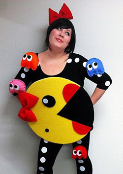 Diy disfraz de señora pacman, Sra. Pac-Man: disfraz de Halloween,  Disfraces De Halloween Embarazada  