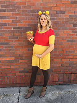 disfraz de winnie the pooh embarazada: disfraz de Halloween,  trajes de fiesta,  ropa de maternidad,  fiesta de bebe,  Disfraces De Halloween Embarazada  