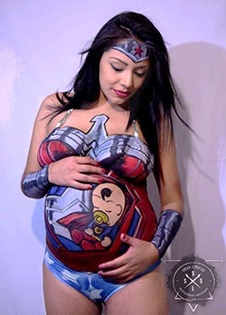 Superhéroe Embarazada Disfraces de Halloween: fiesta de bebe,  Mujer Maravilla,  Disfraces De Halloween Embarazada  