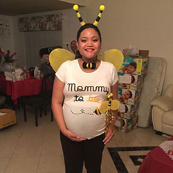 Disfraces de Halloween de abeja Embarazada y niño pequeño: Disfraces De Halloween Embarazada  