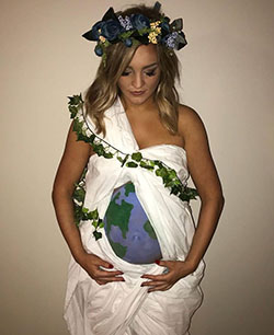 Disfraz sencillo de maternidad para Halloween: Disfraces De Halloween Embarazada  