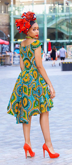 Los mejores vestidos estampados africanos para mujer.: vestidos africanos,  vestido largo,  Vestidos Ankara,  Ideas de peinado  