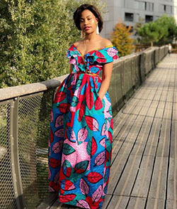 Perfect robe pagne africain vestido con estampados de cera: vestido largo,  Vestidos Ankara  