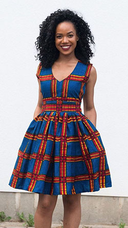 Moda de hoy! vestidos kitenge, estampados de cera africana: camarones asos,  paño kente,  Ideas de peinado,  Vestidos Kitenge  