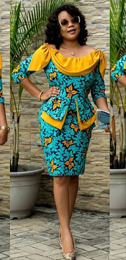 Hermosos estilos Kitenge africanos para damas con curvas: vestidos africanos,  camarones asos,  Vestidos Kitenge  