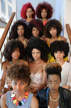 Mujeres negras todos los tonos, Cabello negro: Personas de raza negra,  Piel oscura,  Pelo natural  