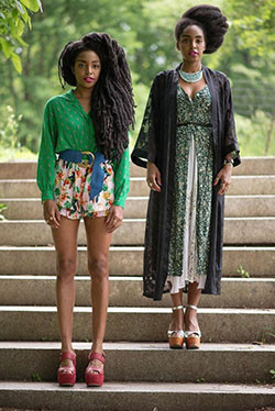 Twin Dressing: Cipriana Quann de Urban Bush Babes comparte un diario fotográfico de la evolución del estilo de dos hermanas: 