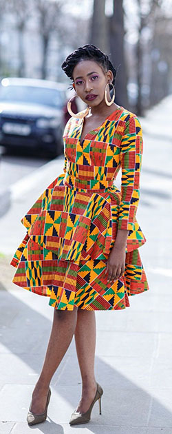 Estilo para elegir vestidos estampados africanos.: vestidos africanos,  vestido largo,  Vestidos Kitenge  