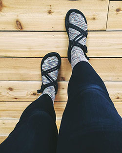 Calcetines chacos de moda, Calcetines y sandalias: trajes de invierno,  Birkenstock  