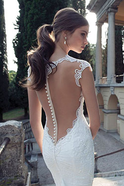 Vestido de novia espalda baja botones: vestido sin espalda,  Vestido de novia,  Envoltura,  galia lahav  