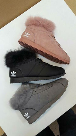 Zapatos adidas con piel, Bota de nieve.: ropa de piel,  botas de piel adidas,  Bota de nieve,  Botas de piel de oveja  