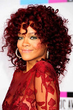 Peluca de pelucas rizadas para cabello afroamericano.: Peluca de encaje,  corte pixie,  pelo negro,  Los mejores looks de Rihanna  