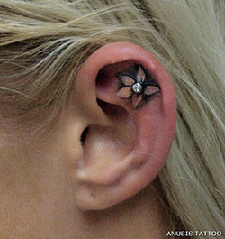 Cool designs for ear piercing tattoo, Surface piercing: Ideas de tatuajes  