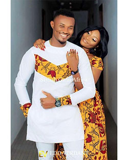 Ropa africana para pareja, Vestido de novia: Vestido de novia,  vestidos africanos,  trajes de pareja  