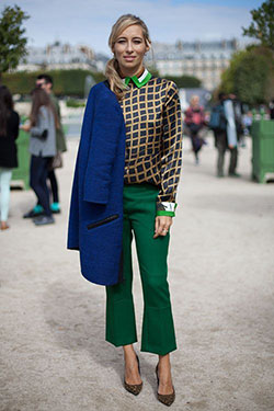 Pantalón verde, Moda de calle: Estilo retro,  Estilo callejero,  Trajes De Pantalón Verde  