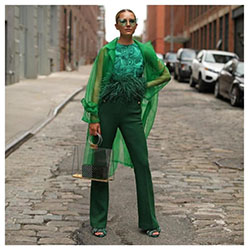 Outfits Trending And Young para zara chaqueta verde, gabardina: gabardina,  Trajes De Pantalón Verde  