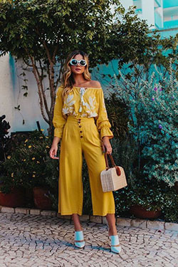 Lovely outfit ideas palazzo de moda 2019, Twinset Palazzo Pants: Atuendos Informales,  Atuendo Culotte  