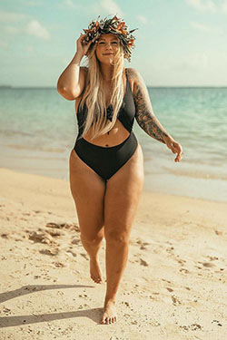 Las mejores imágenes del cuerpo de las niñas hawaianas, trajes de baño de talla grande: traje de talla grande  