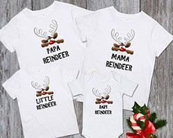 Ideas de camisetas familiares con fotos navideñas: día de Navidad,  regalo de Navidad,  trajes de pareja  