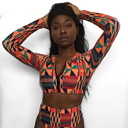 Modelo de moda elegante y con estilo, estampados de cera africana: Adolescentes calientes de Instagram  