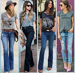 Outfits Con Jeans Bootcut, Bolsillo M: Jeans con corte de bota  