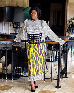 Modelo de moda y elegante, estampados de cera africana: Atuendos Ankara,  Moda con clase  