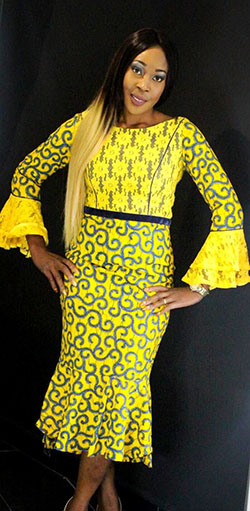 Modelo de moda Forever Choice, estampados de cera africana: vestidos de coctel,  vestidos africanos,  vestido largo,  Vestidos cortos  