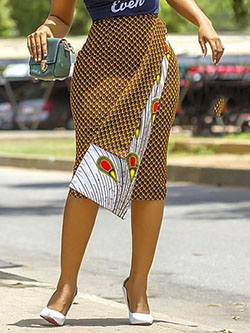 Diseños geniales para falda ankara, estampados de cera africana.: vestidos africanos,  Falda de tubo,  Vestidos Roora  