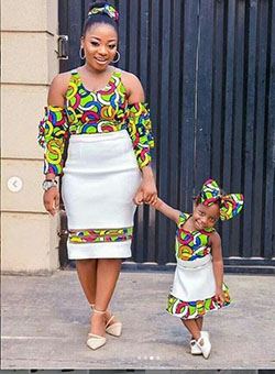 Ankara diseña vestidos estampados africanos para mamá y yo: vestidos africanos,  Falda de tubo,  paño kente,  Vestidos Roora  
