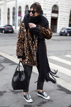Street Style Outfits With Leopard Print Chaquetas, Ropa de piel y Estampado animal: ropa de piel,  Huella animal,  Piel sintética,  Trajes De Chaqueta  