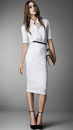 Últimas y tendencias túnica jupe crayon, falda lápiz: Falda de tubo,  Trajes De Falda,  ropa informal  