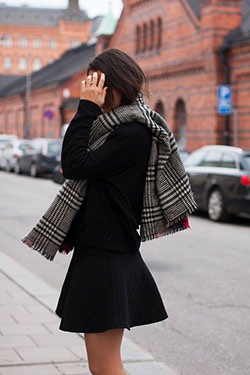 Vestidos con bufandas, blog de moda, chaqueta a cuadros: blogger de moda,  Trajes De Bufandas  