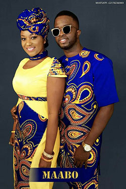 Grandes ideas para adolescentes roupa afro casal, estampados de cera africanos: Vestido de novia,  vestidos africanos,  Trajes de pareja a juego  
