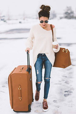 Outfits para viajar al aeropuerto invierno, Ropa casual: trajes de invierno,  Atuendos Informales,  Trajes de viaje,  Ideas para vestir en el aeropuerto,  moda caliente  